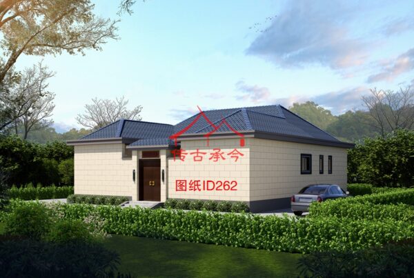 编号262：12.7*13.7米四合院全套施工图纸设计图纸 自建房图纸 提供材料及技术支持