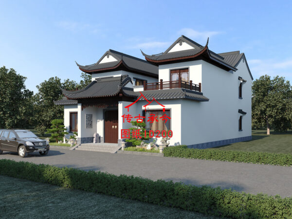编号200：12.5*21.3米四合院全套施工图纸设计图纸 自建房图纸 提供材料及技术支持