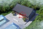 编号227：17.3*16.5米四合院全套施工图纸设计图纸 自建房图纸 提供材料及技术支持