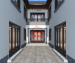 编号200：12.5*21.3米四合院全套施工图纸设计图纸 自建房图纸 提供材料及技术支持