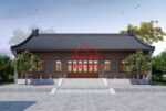 编号227：17.3*16.5米四合院全套施工图纸设计图纸 自建房图纸 提供材料及技术支持
