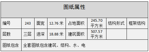 编号243：12.7*18.8米四合院全套施工图纸设计图纸 自建房图纸 提供材料及技术支持