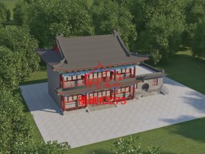 编号275：24.2*11.9米四合院全套施工图纸设计图纸 自建房图纸 提供材料及技术支持