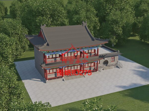 编号275：24.2*11.9米四合院全套施工图纸设计图纸 自建房图纸 提供材料及技术支持