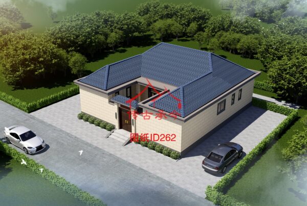 编号262：12.7*13.7米四合院全套施工图纸设计图纸 自建房图纸 提供材料及技术支持